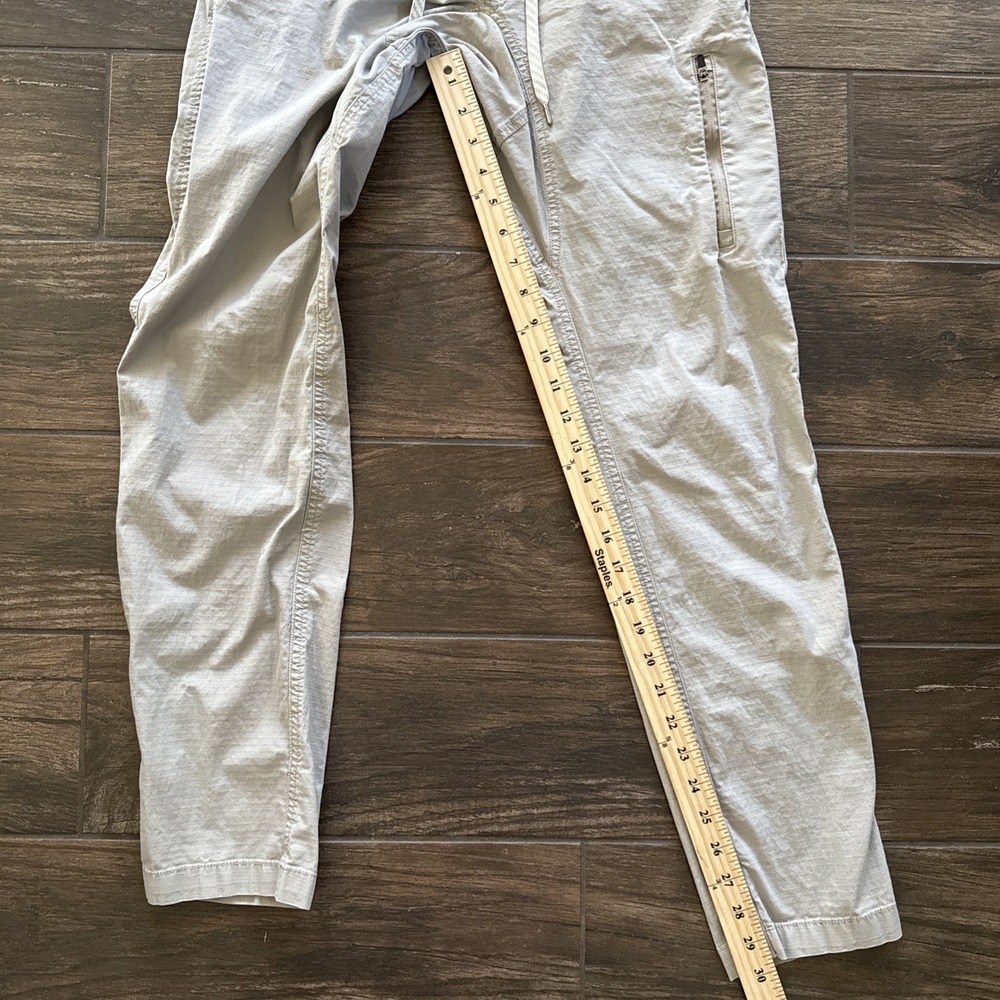 Vuori Men's Small Ripstop Pants Tan Drawstring Zip Pocket 29x30 V412 - Picture 7 of 9